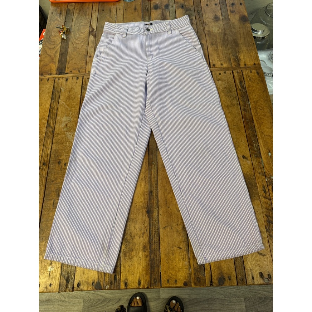 Dickies Womens 30R Carpenter Pants Lavender Stripe Y2K Skater Workwear